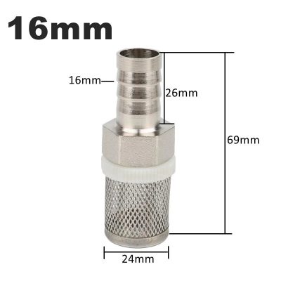 8–20 mm tömlőszűrő – Rozsdamentes acél hálós szűrő, öntözéshez, autómosáshoz, akváriumhoz, vízszivattyú szűréshez.