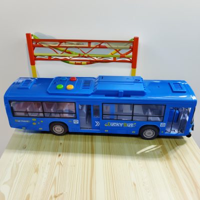 30 cm-es Dupla Ajtós Játékbusz Fénnyel és Hanggal