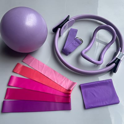 10db Pilates Fitness Készlet Pilates 10 darabos készlet lila