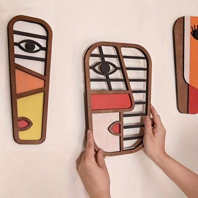 3db Boho stílusú geometriai függő falra való művészeti dekoráció