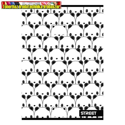 Füzet vonalas STREET A/4 54 lapos Black&White margóval- (81-32,81-54) Panda