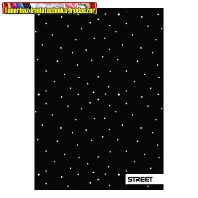 Füzet vonalas STREET A/4 54 lapos Black&White margóval- (81-32,81-54) Dot