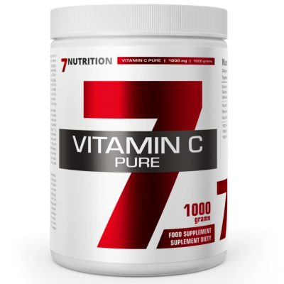 VITAMIN C PURE 1KG - 100% Tiszta C Vitamin Por - 1000 Adag XXL Kiszerelés - 1000g - Vegan - 7Nutrition