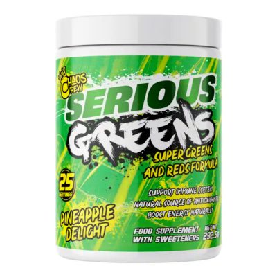 SERIOUS GREENS™ 292g - Gyümölcsök, Zöldségek, Algák, Enzimek, Probiotikum - Természetes Multivitamin Alternatíva - Chaos Crew