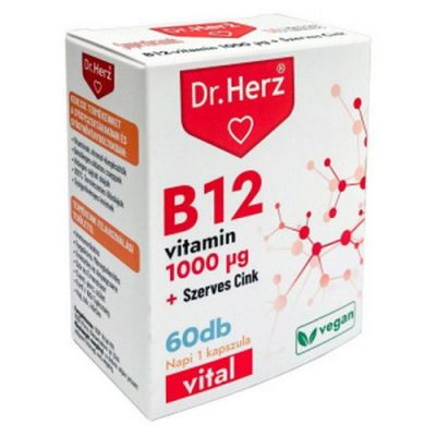 DR. Herz "B12 1000 mcg + Szerves Cink" kapszula - 60 db