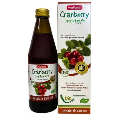Medicura "Tőzegáfonya" 100 % BIO gyümölcslé 330 ml