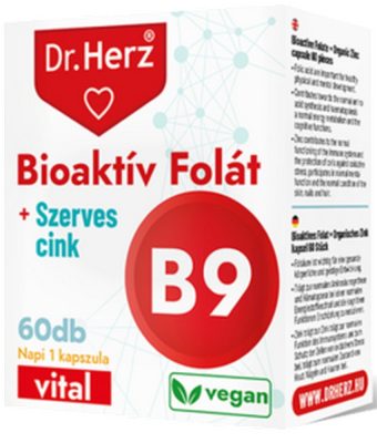 Dr. Herz "Bioaktív Folát + Szerves cink" kapszula 60 db
