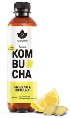 Puhdistamo Kombucha gyömbér-citrom bio ital 400 ml