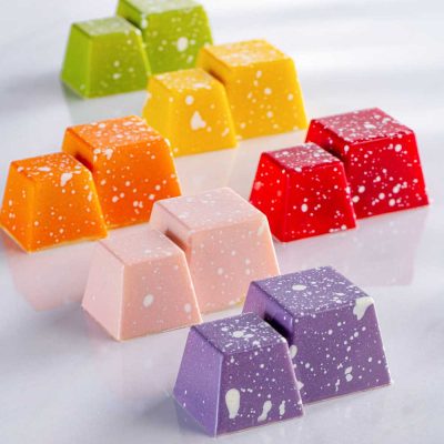 Polikarbonát Dupla Kocka Bonbon Csokoládéforma, MA4011, 275x175 mm