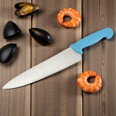 Szakácskés 25 cm penge kék nyéllel - HACCP kompatibilis