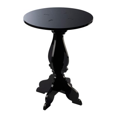 BAROQUE tortaállvány fekete plexi 26 cm-es átmérő 35 cm magas a Martellato-tól