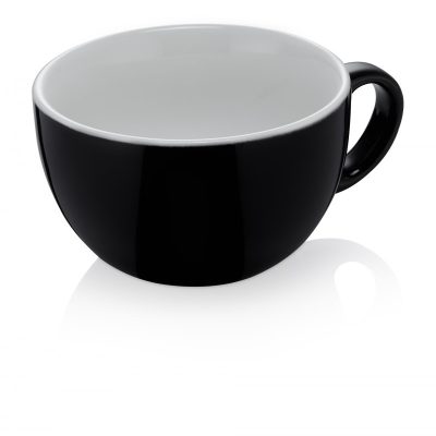 Fekete Porcelán Latte Csésze 350 ml, 6 db-os csomag- Stílusos Kávézás Minden Nap