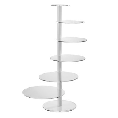 7 szitentes elegáns plexi tortaállvány 153 cm magas