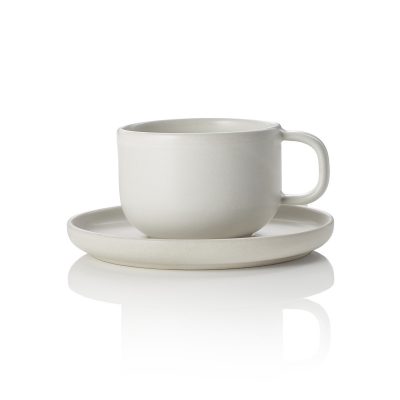 ONE LIGHT ROCK 220 ml-es kőporcelán teás csésze és alj, 6 + 6 db-os csomag
