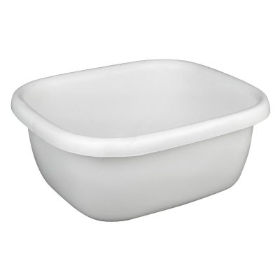 Fehér műanyag szögletes keverőtál 9,5 liter, 34,5-39,5-16 cm