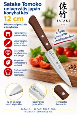 Satake Tomoko japán univerzális konyhakés – 12 cm