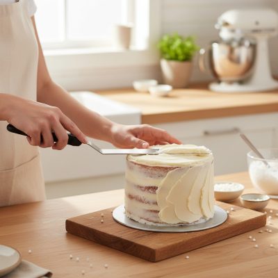 Martellato Hajlított Kenőkés és Spatula, 250 mm Penge – Cukrászlapát