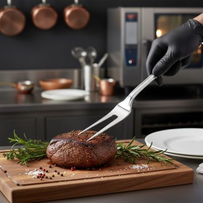 Inglese Olasz Rozsdamentes Szervírozóvilla és Húsmerő Villa, Inox