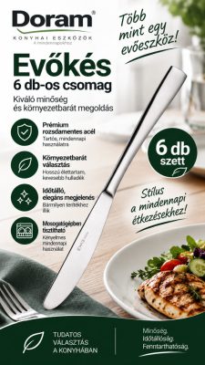 EME Doram evőkés 22 cm – 18/10 rozsdamentes acél, 6 db