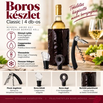 Vacu Vin Classic 4 részes boros kiegészítő készlet