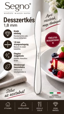 EME Segno desszertkés 20 cm, 18/10 rozsdamentes – 6 db