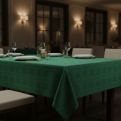 Asztalterítő 140*180 cm zöld damaszt abrosz