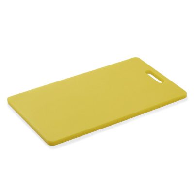 Sárga műanyag vágódeszka 40x25x1,2 cm, HACCP főtt húsokhoz