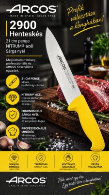 Arcos 2900 henteskés 21 cm – NITRUM® penge, sárga nyél
