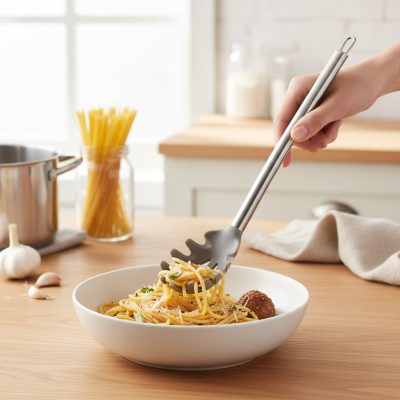 Soft Titan Academy Chef spagettiszedő kanál szilikon fejjel, 34 cm