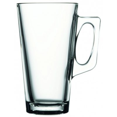 Vela bögre, 385 ml, V-alakú, temperált üveg, 6 db-os csomag