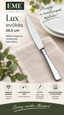 EME Lux evőkés 20,5 cm – 6 db - 18/10 rozsdamentes acél