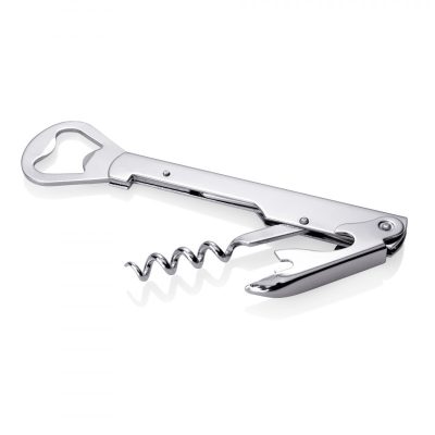 Pincérbicska dugóhúzó sörnyitó, 14 cm, króm - Német minőség