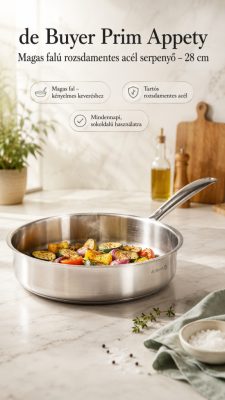 de Buyer Prim'Appety magas falú rozsdamentes serpenyő 28 cm