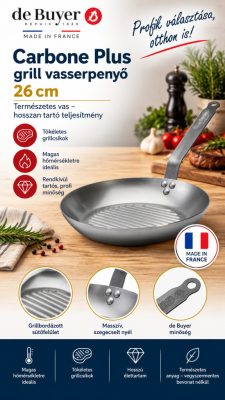 de Buyer Carbone Plus grill vasserpenyő – 26 cm