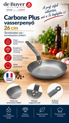 de Buyer Carbone Plus vasserpenyő – 26 cm