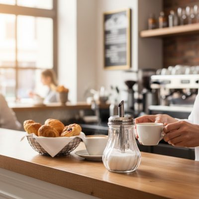 Bólintós Üveg Cukorszóró és Cukoradagoló Rozsdamentes Tetővel, 120 ml