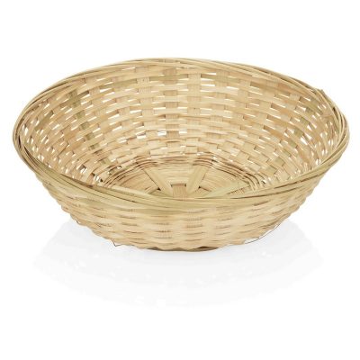Kenyérkosár, kerek, 25 cm, fa, bézs - Német minőség