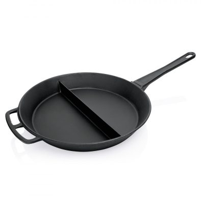Óriás serpenyő, osztott, nyeles, 80-12 cm, öntöttvas