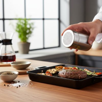 Rozsdamentes Fűszerszóró és Sószóró, 300 ml (7x10 cm) – Finomperforált