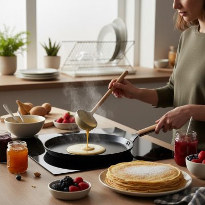 de Buyer Choc B Bois Tapadásmentes Palacsintasütő Bükkfa Nyéllel, 26 cm – Indukciós – Raktárról