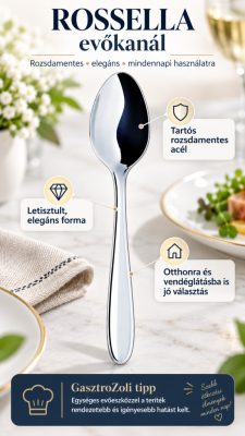 ROSSELLA evőkanál, rozsdamentes, 6 db-os csomag - Olasz evőeszköz