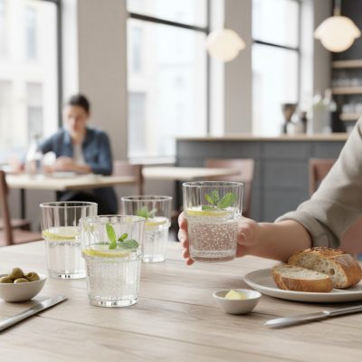 Norvege Temperált Üveg Vizespohár, Sorolható, 160 ml – 6 db-os Csomag (Ovisoknak)