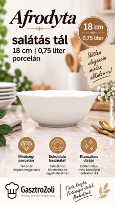 Afrodyta salátás tál 18 cm 0,75 liter porcelán