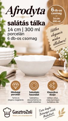 Afrodyta salátás tálka 14 cm 300 ml porcelán, 6 db-os csomag 
