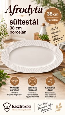 Afrodyta sültestál 38 cm porcelán