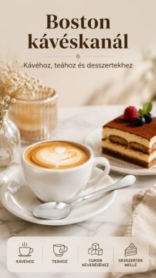 Boston kávéskanál (mokkáskanál) – 6 db-os csomag