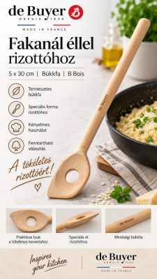 de Buyer B BOIS rizottókanál éllel 30 cm – bükkfa