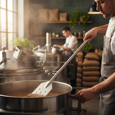 Rozsdamentes Perforált Keverőlapát és Üstlapát, Inox, 75 cm