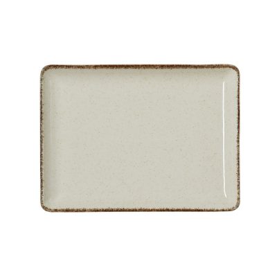 Smilla Sand lapostányér, 23x17 cm, porcelán, 6 db-os csomag
