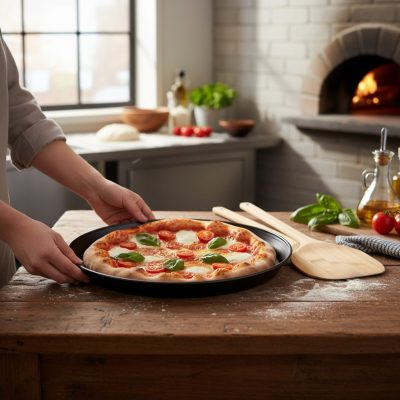 Peremes Pizzaforma, 28 cm átmérő - Prémium Kékvas
